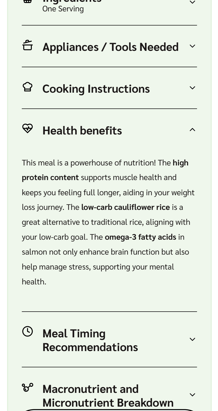 Nutrition tracking interface